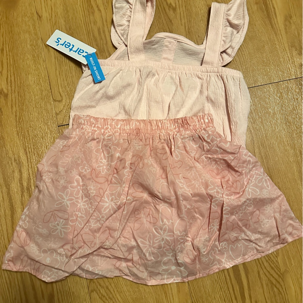 Carter's Light Pink Floral Camisole and skirt brand new